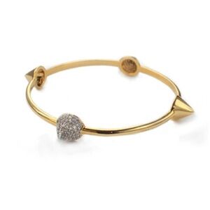 NWT NOIR PYRAMID CONE BANGLE BRACELET